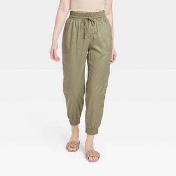 A New Day Pants - Women's High-Rise Ankle Jogger Pants - A New Day™ size M - army green